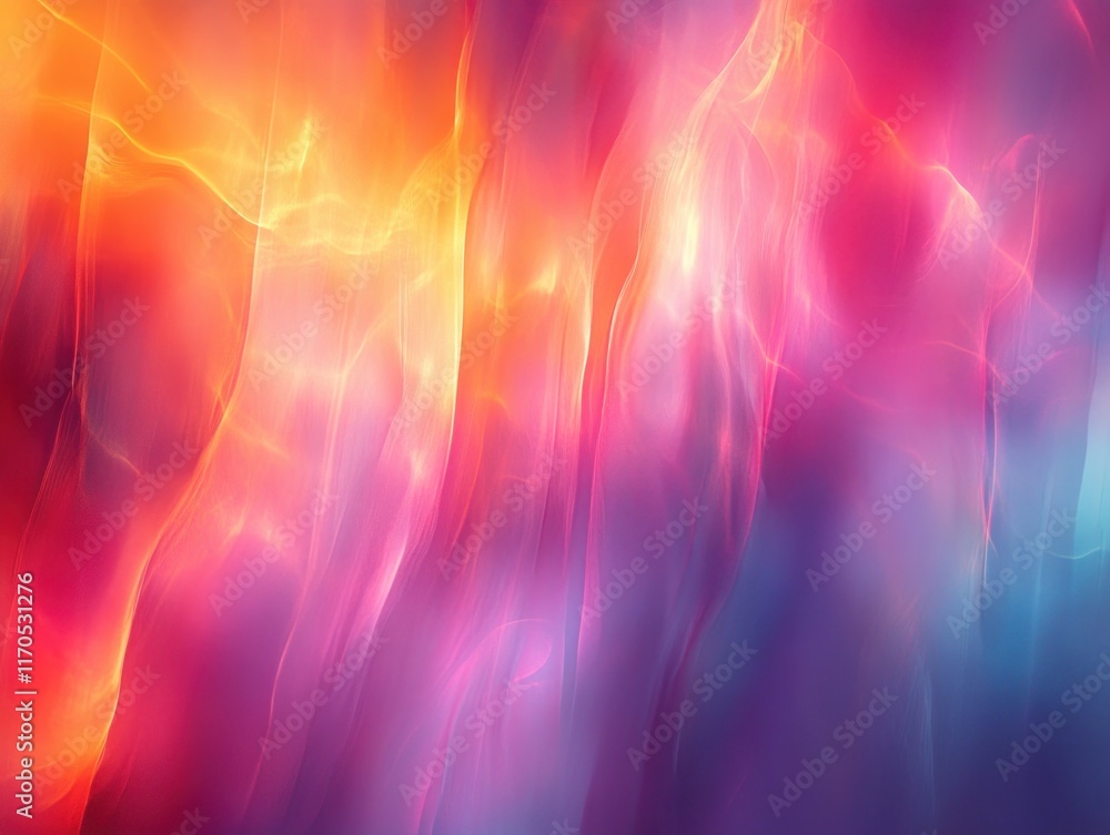 Fototapete sparkling aurora flare spectrum background with light rays and abstract pastel colors