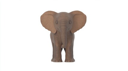 Fototapeta premium Adorable Baby Elephant 3D Render