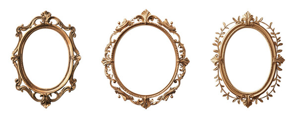 Elegant vintage gold picture frames collection