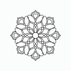 abstract mandala floral ornament illustration
