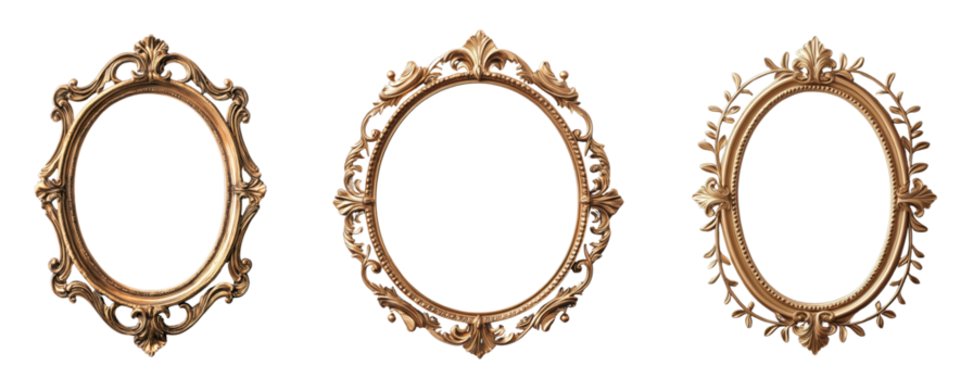 Elegant vintage gold picture frames collection
