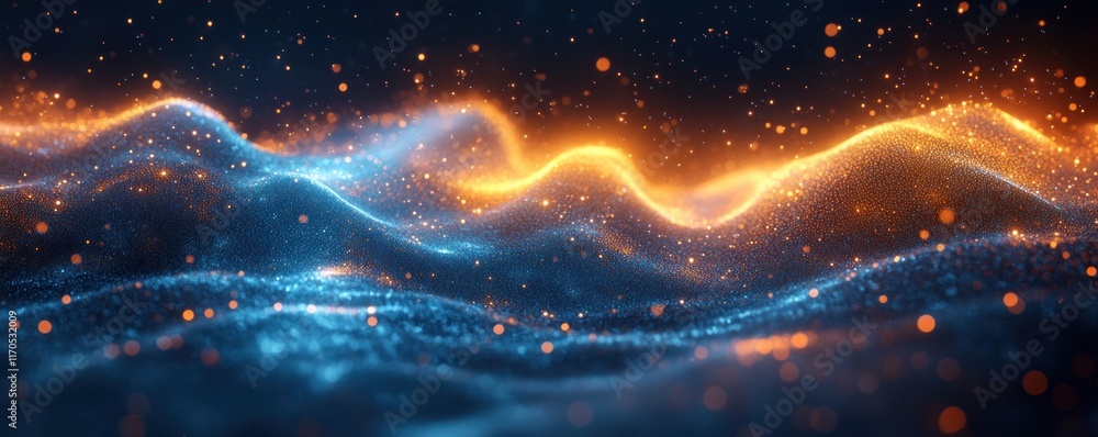 Leinwandbilder Digital Background for Artificial Intelligence Data Transfer Network Communication Coding Tech Processes