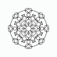 abstract mandala floral ornament illustration
