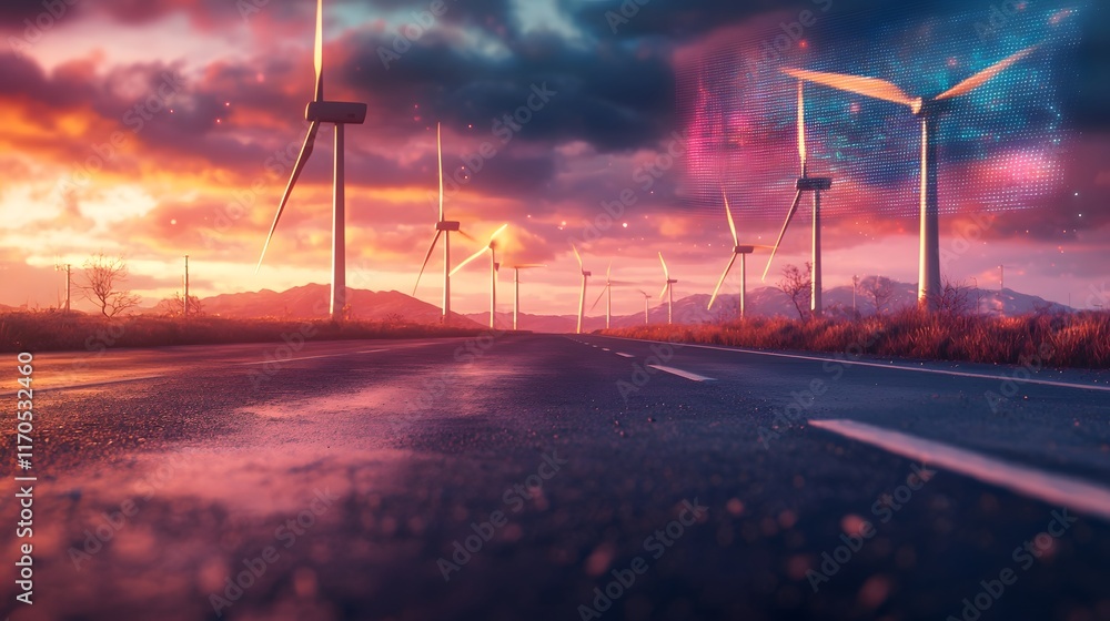 Poster quantum computing optimizing renewable energy current flows with holographic simulations of wind and