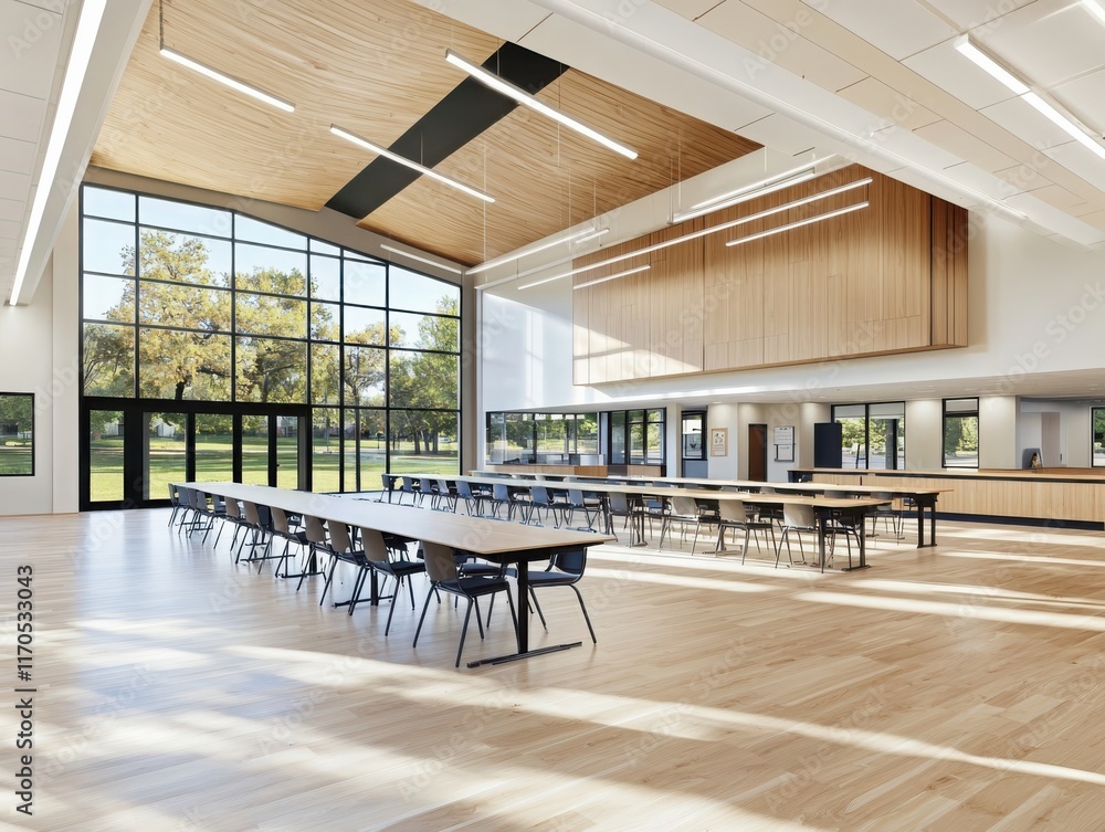 Poster innovative classroom design for hybrid learning models in an adaptive environment balancing traditio