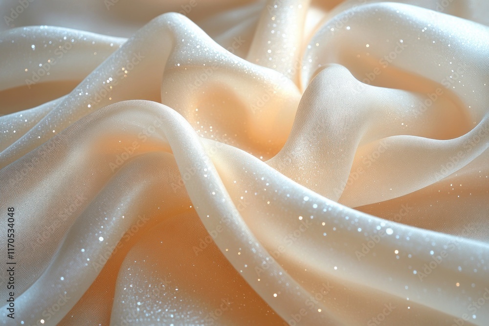 Poster elegant sparkling gold wave background with soft silk texture and light reflections
