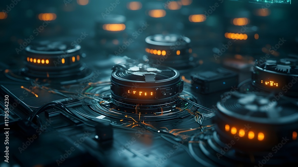 Poster visualizing quantum computing powered biofeedback mechanisms for cutting edge prosthetic devices