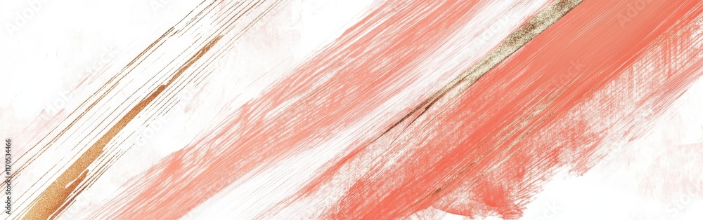 Poster Soft coral strokes create a soothing abstract backdrop perfect for artistic expression or elegant design