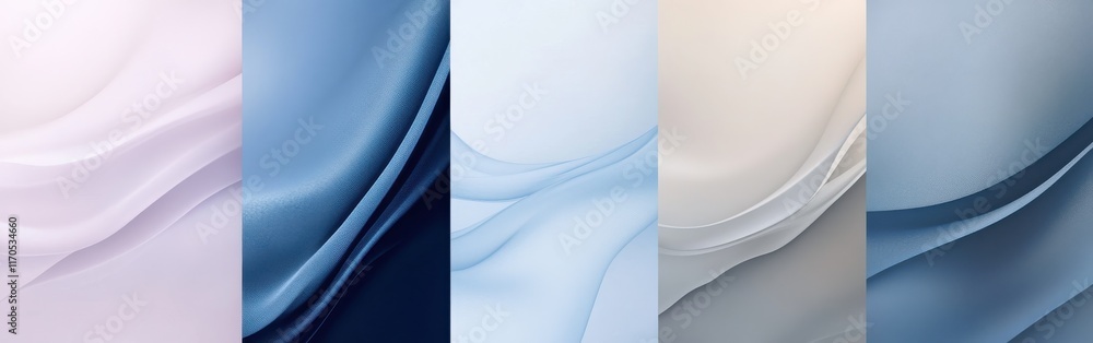 Aufkleber smooth gradient design showcasing a calming transition from pale lavender to deep navy blue in texti
