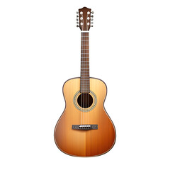 Naklejka premium Guitar isolated on transparent background