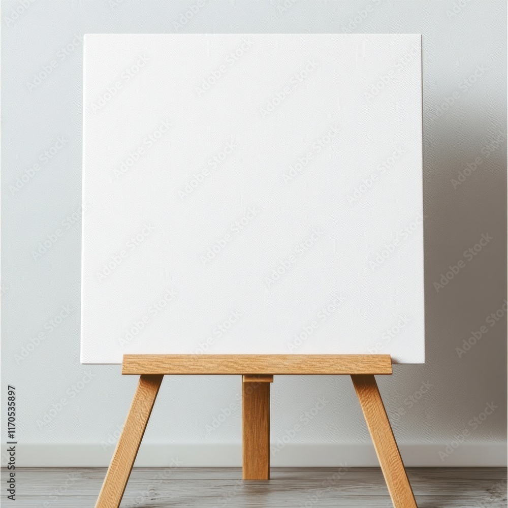 Poster transparent blank canvas mock-up, versatile design tool, ideal for showcasing artwork or branding co