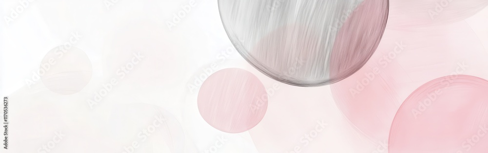 Poster Elegant minimalist backdrop featuring soft colors and circular shapes for creative projects
