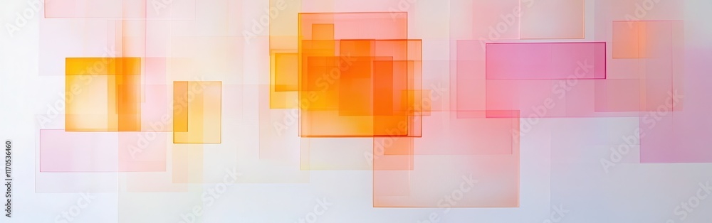Poster minimalist fragmented grids in pastel amber create an abstract design that evokes feelings of calm a