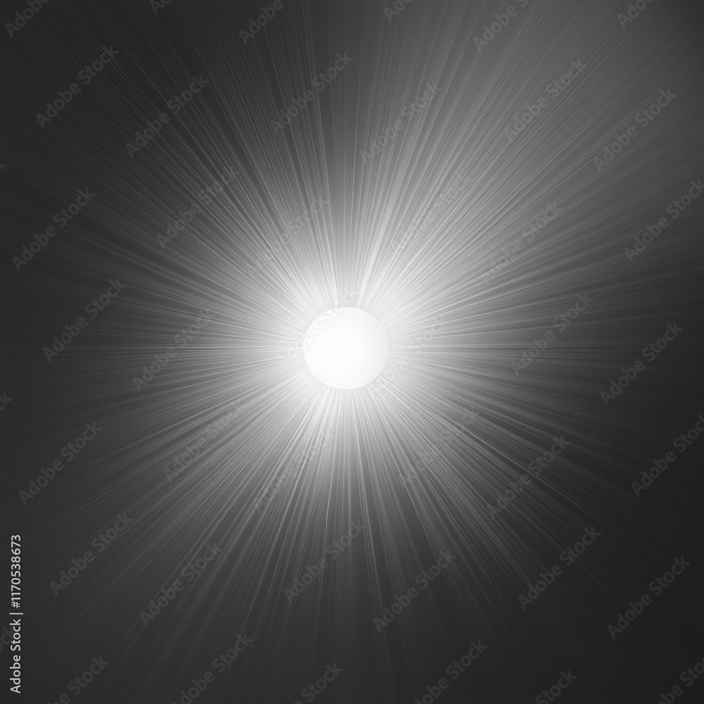 Poster radiant sunburst with extending rays, vibrant design element, ideal for graphics, web design, and cr