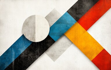 Fototapeta premium Abstract Geometric Design Colorful Stripes Shapes and Textures