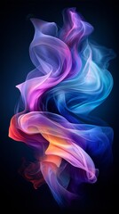 Abstract Colorful Swirls Fluid Design Energy Motion Background