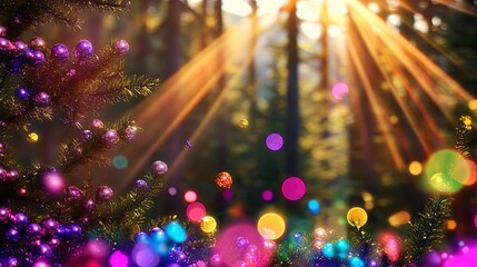 Fototapeta premium Dreamy Impressionistic Forest Scene with Soft Light