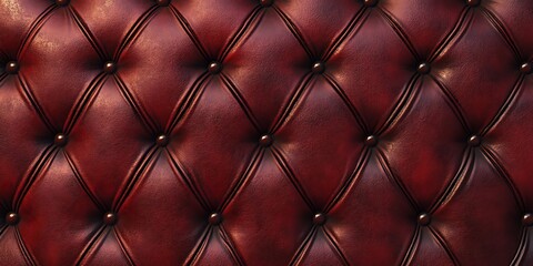 Fototapeta premium Close-Up of Luxurious Red Leather Texture with Natural Grain and Folds
