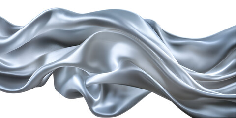 Obraz premium White silk fabric on white background