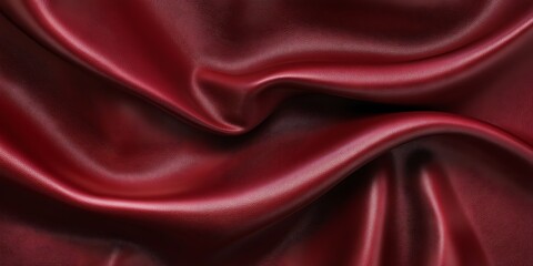 Obraz premium Close-Up of Luxurious Red Leather Texture with Natural Grain and Folds