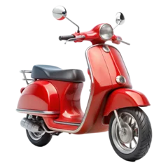 Fototapete Rund red scooter isolated on white © MOHAMMAD ALI