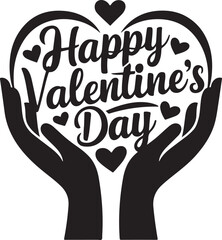 Happy Valentines Day typography vector illustration. Romantic Template design for celebrating valentine's Day on 14 February. Wallpaper, flyer, poster, sticker, banner, card.
