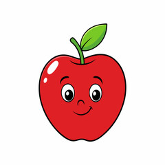 Fresh Apple with White Background 