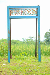 photo spot with traditional Indonesian wooden frame