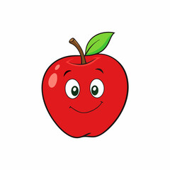 Fresh Apple with White Background 