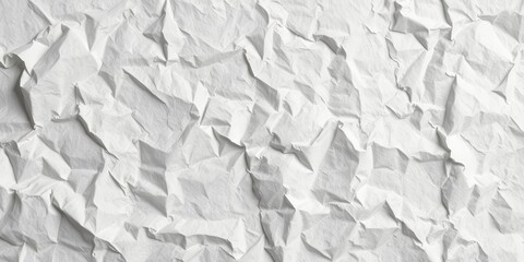 Obraz premium Old worn white paper with crumpled texture, grunge, crumpled