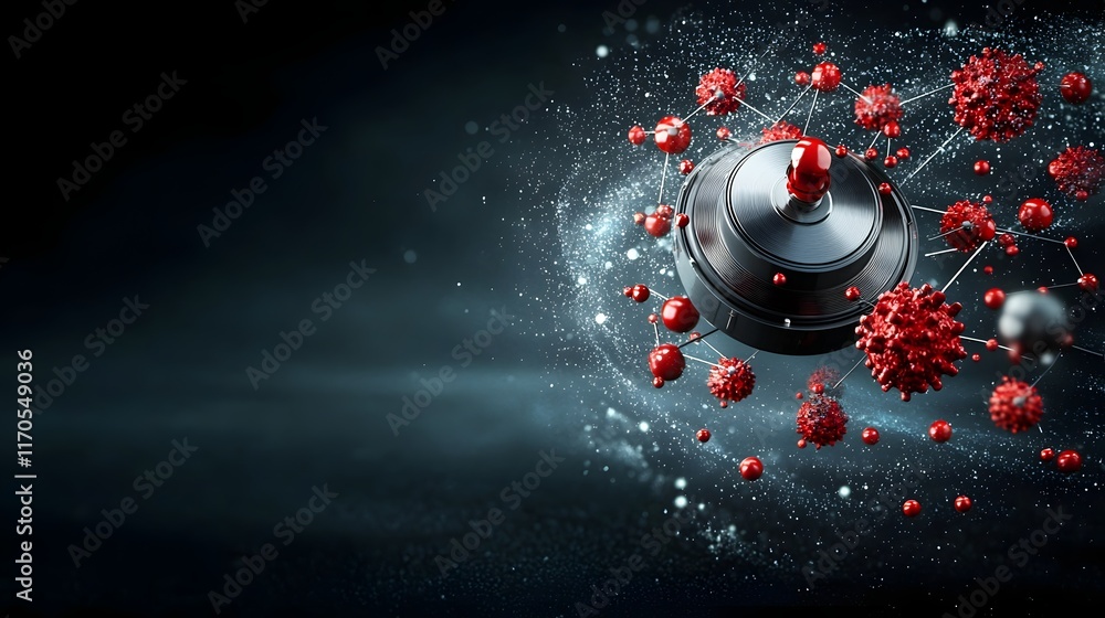Poster quantum computing demonstrating the relationship between torque and rotational with animated rotatin