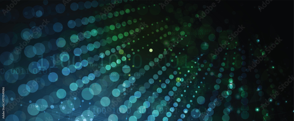 Poster futuristic background. big data visualization. cyber concept