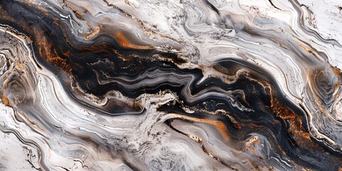 Fototapeta premium Elegant abstract gold and black marble texture or background pattern