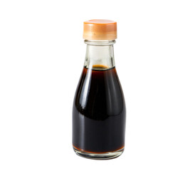 bottle of soy sauce isolated on white