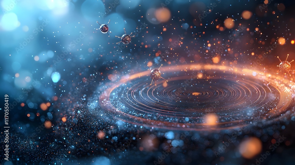 Aufkleber quantum simulation visualizing the centripetal force at work in rotational motion with animated path
