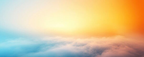 Obraz premium Serene Gradient Background Smooth Transition Light Blue Bright Yellow Minimalistic Art Design