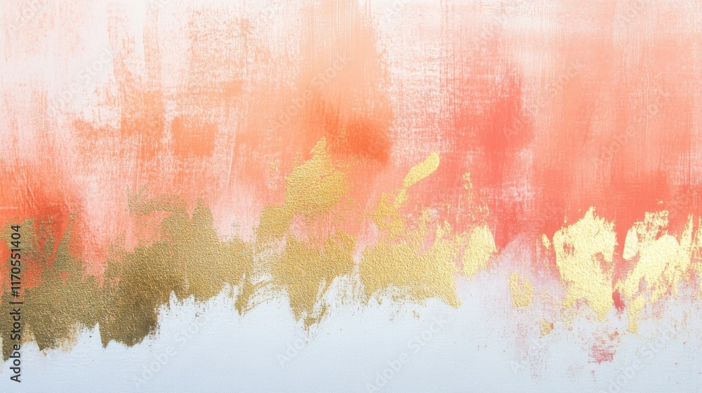 Aufkleber minimalist canvas artwork featuring soft hues and subtle gold accents creating a serene visual compo