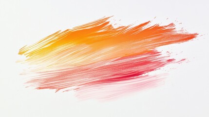 Bright minimalist abstract composition showcasing vibrant orange and pink hues on a white background