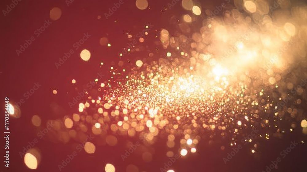 Aufkleber sparkling golden particles in dreamy background creating a mystical atmosphere suitable for celebrat