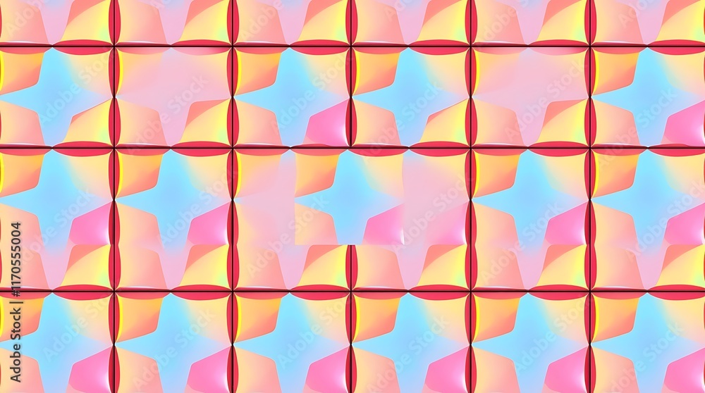 Poster abstract starburst pattern: a vibrant and captivating geometric pattern of overlapping stars in shad