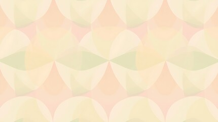 Abstract Geometric Pattern in Pastel Colors:  A seamless pattern featuring a captivating interplay of geometric shapes in soft, pastel hues. The delicate blend of peach, green.