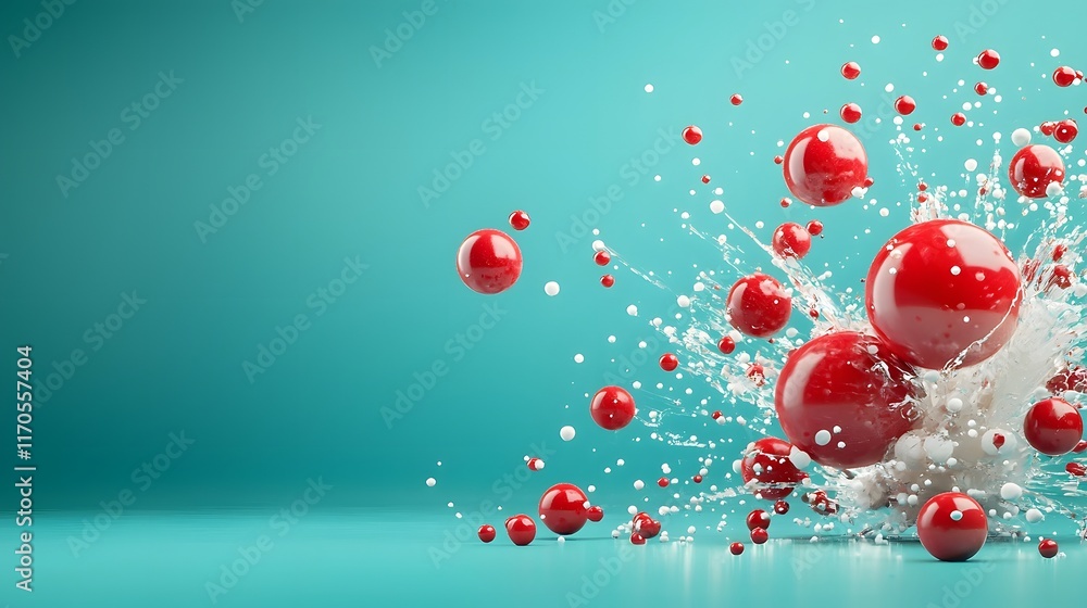 Poster quantum simulation of a moving object colliding with a stationary object demonstrating the conservat