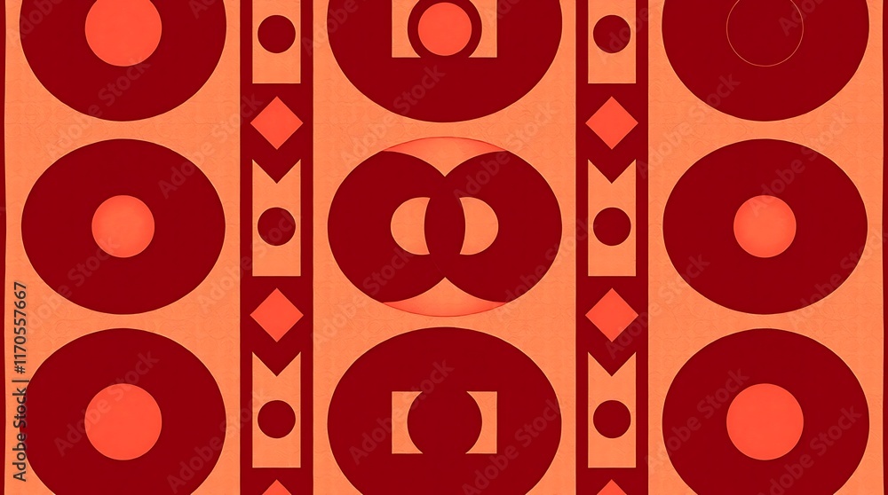 Poster abstract geometric pattern: a vibrant and captivating abstract design featuring a bold combination o