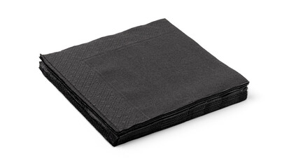 Black clean paper tissues on white