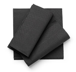 Black clean paper tissues on white