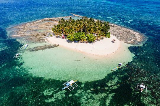 Aerial view of Guyam island, Siargao, Surigao del Norte, Philippines