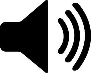 Volume icon.Speaker icon set. volume icon vector. loudspeaker icon vector. Mute and unmute volume sound.Audio speaker volume on line art icon for apps and websites.Black volume sound icons.