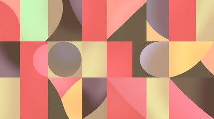 Geometric Abstract Art: A visually captivating abstract art piece featuring vibrant geometric shapes in a bold and dynamic composition.