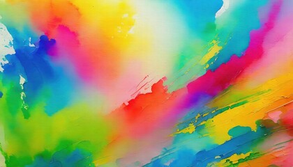 Bright Colorful Watercolor Paint Background Texture A Vibrant Blend of Colors for Artistic Creations and Design Projects, Perfect for Crafting Unique Visual Experiences and Enhancing Your Artwork