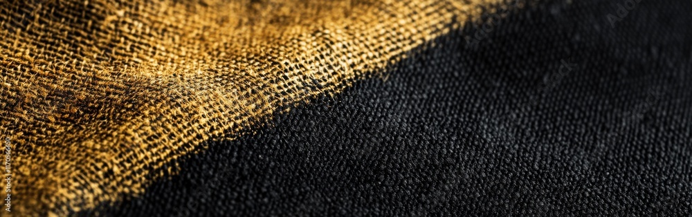Poster Striking burlap texture with gradient tones showcasing a blend of earthy colors and unique patterns in natural fabric